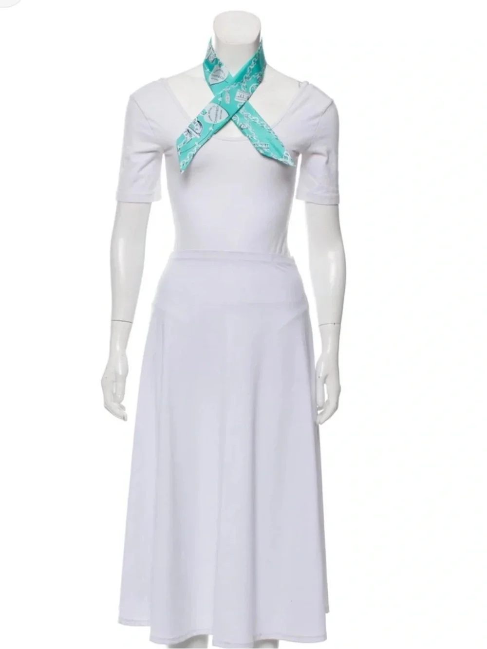 Tiffany & Co. Silk Scarf in Signature Aqua and White